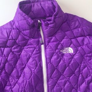 The North Face Purple kids puffer jacket